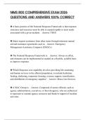 NIMS 800 COMPREHENSIVE EXAM 2026 QUESTIONS AND ANSWERS 100&percnt; CORRECT