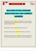 BUSI 4940 ACTUAL 2025&sol;2026 QUESTIONS AND 100&percnt; CORRECT ANSWERS