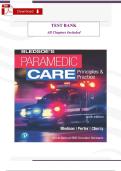 Complete Test Bank for Paramedic Care&colon; Principles & Practice&comma; 5th Edition &mdash; Volumes 1&ndash;5 &lpar;Bledsoe&comma; Porter & Cherry&rpar; &vert; All Chapters Covered &vert; Latest Update &vert; A&plus; Guide