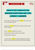 HSAN STUDY GUIDE ACTUAL 2025&sol;2026 QUESTIONS AND 100&percnt; CORRECT ANSWERS