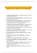  EXOS XPS EXAM COMPLETE QUESTIONS AND CORRECT ANSWERS LATEST VERSION FOR TOP PERFORMANCE
