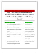 WGU Early Literacy Methods D669 Updated Questions and Verified Answers&sol; Complete Solutions with Rationales &vert;Get It 100&percnt; Accurate&excl;&excl; Already Passed&excl;&excl;