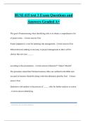 BUSI 415 test 3 Exam Questions and Answers Graded A&plus;