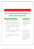 Patient-centered care Updated Questions and Verified Answers&sol; Complete Solutions with Rationales &vert;Get It 100&percnt; Accurate&excl;&excl; Already Passed&excl;&excl;