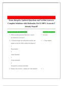 Tissue Integrity Updated Questions and Verified Answers&sol; Complete Solutions with Rationales &vert;Get It 100&percnt; Accurate&excl;&excl; Already Passed&excl;&excl;  