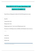 Final BUSI 415 Exam Questions and Answers Graded A&plus;