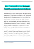 TMA Chapter 41 Telephone Techniques Exam Questions and Answers Graded A&plus;