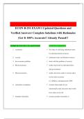 ECON B-251 EXAM 1 Updated Questions and Verified Answers&sol; Complete Solutions with Rationales &vert;Get It 100&percnt; Accurate&excl;&excl; Already Passed&excl;&excl;