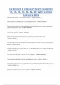 Ca Branch 2 Operator Exam &lpar;Question 14&comma; 15&comma; 16&comma; 17&comma; 18&comma; 19&comma; 20&rpar; With Correct Answers 2025