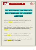 EXW MIDTERM ACTUAL 2025&sol;2026 QUESTIONS AND 100&percnt; CORRECT ANSWERS