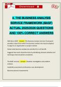 4&period; THE BUSINESS ANALYSIS SERVICE FRAMEWORK &lpar;BASF&rpar; ACTUAL 2025&sol;2026 QUESTIONS AND 100&percnt; CORRECT ANSWERS