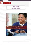 Test Bank &ndash; The Nursing Assistant&colon; Acute&comma; Subacute&comma; and Long-Term Care&comma; 6th Edition &lpar;Pulliam&rpar; &vert; Complete Chapters 1&ndash;24 &vert; Verified Answers &vert; Latest Edition