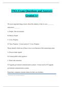 TMA Exam Questions and Answers Graded A&plus;