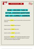 EXAM 1 BSC2085 YUNG SU ACTUAL 2025/2026 QUESTIONS AND 100% CORRECT ANSWERS