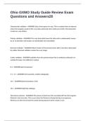 Ohio GXMO Study Guide Review Exam Questions and Answers