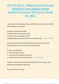 NUR 201 Quiz 5 &ndash; Medical Surgical Nursing &lpar;2026&sol;2027 Latest Update&rpar; Verified Questions & Answers 100&percnt; Correct &lbrace;Grade A&rcub; - WCU