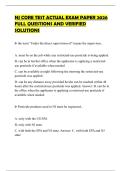 NJ CORE TEST ACTUAL EXAM PAPER 2026 FULL QUESTIONS AND VERIFIED SOLUTIONS