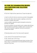 NJ CORE TEST EXAMINATION REVIEW 2026 QUESTIONS AND SOLUTIONS GRADED A&plus;