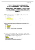 Perio I Final Exam &ndash; Actual Exam Questions with Correct Solutions