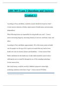 AHS 305 Exam 2 Questions and Answers Graded A&plus;