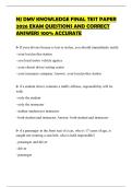 NJ DMV KNOWLEDGE FINAL TEST PAPER 2026 EXAM QUESTIONS AND CORRECT ANSWERS 100&percnt; ACCURATE
