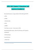 AHS 340 Chapter 9 Questions and Answers Graded A&plus;