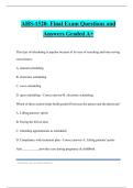 AHS-1520- Final Exam Questions and Answers Graded A&plus;
