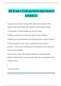 AH Exam 1 EAQ questions and Answers Graded A&plus;