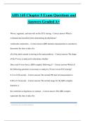 AHS 145 Chapter 5 Exam Questions and Answers Graded A&plus;