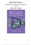 Solution Manual for Basic College Mathematics with Early Integers&comma; 3rd edition by Marvin L&period; Bittinger&comma; Chapter 1-11 &vert; All Chapters