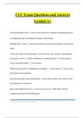CLC Exam Questions and Answers Graded A&plus;