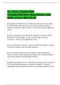 NJ TITLE PRODUCER UNDERWRITING PRACTICES AND RISK ANALYSIS EXAM