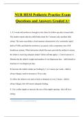 NUR HESI Pediatric Practice Exam Questions and Answers Graded A&plus;