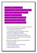 TENABLE VULNERABILITY MANAGEMENT PROFESSIONAL EXAM With Actual Questions & Verified Answers ,Plus Explained Rationales/Expert Verified For Guaranteed Pass 2026/Latest Update/Instant Download PdfTENABLE VULNERABILITY MANAGEMENT PROFESSIONAL EXAM With Actua
