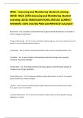 WGU - Assessing and Monitoring Student Learning - D659&sol; WGU D659 Assessing and Monitoring Student Learning &lpar;2025&rpar; EXAM QUESTIONS AND ALL CORRECT ANSWERS 100&percnt; SOLVED AND GUARANTEED SUCCESS&excl;&excl;