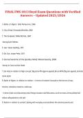 Final FMS 1013 Boyd Exam Questions with Verified Answers &ndash; Updated 2025&sol;2026