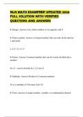 NLN MATH EXAMPREP UPDATED 2026 FULL SOLUTION WITH VERIFIED QUESTIONS AND ANSWERS