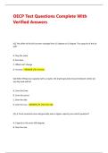 OECP Test Questions Complete With  Verified Answers