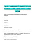 NU 664 Final Exam 2023 &lbrack;Actual Exam&rsqb; Real Questions & 100&percnt; Correct Verified Answers &vert; NU664