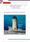 Solution Manual &ndash; Managerial Accounting&comma; 18th Edition &lpar;Garrison&comma; Noreen&comma; Brewer&rpar; &vert; Complete Step-by-Step Solutions