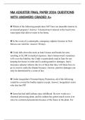 NM ADJUSTER FINAL PAPER 2026 QUESTIONS WITH ANSWERS GRADED A&plus;