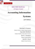 Solution Manual &ndash; Accounting Information Systems&comma; 15th Edition &lpar;Romney&comma; Steinbart & Scott&rpar; &vert; Complete Verified Solutions