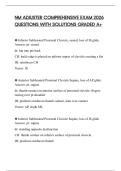 NM ADJUSTER COMPREHENSIVE EXAM 2026 QUESTIONS WITH SOLUTIONS GRADED A&plus;