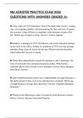 NM ADJUSTER PRACTICE EXAM 2026 QUESTIONS WITH ANSWERS GRADED A&plus;