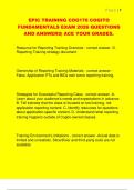 EPIC TRAINING COG170 COGITO  FUNDAMENTALS EXAM 2026 QUESTIONS  AND ANSWERS&vert; ACE YOUR GRADES&period; 