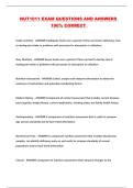 NUT1011 EXAM QUESTIONS AND ANSWERS 100&percnt; CORRECT 