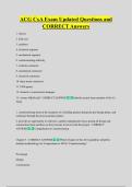 ACG CxA Exam Updated Questions and  CORRECT Answers