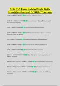 ACG CxA Exam Updated Study Guide  Actual Questions and CORRECT Answers