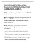 NMLS NATIONAL EXAM 2026 ACTUAL EXAMINATION TEST COMPLETE QUESTIONS AND SOLUTIONS GRADED A&plus;