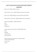 CLEET LEGAL BLOCK QUESTIONS AND CORRECT ANSWERS